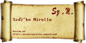 Szőke Mirella névjegykártya