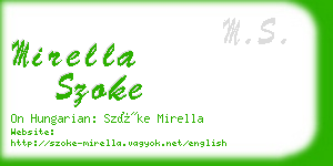 mirella szoke business card